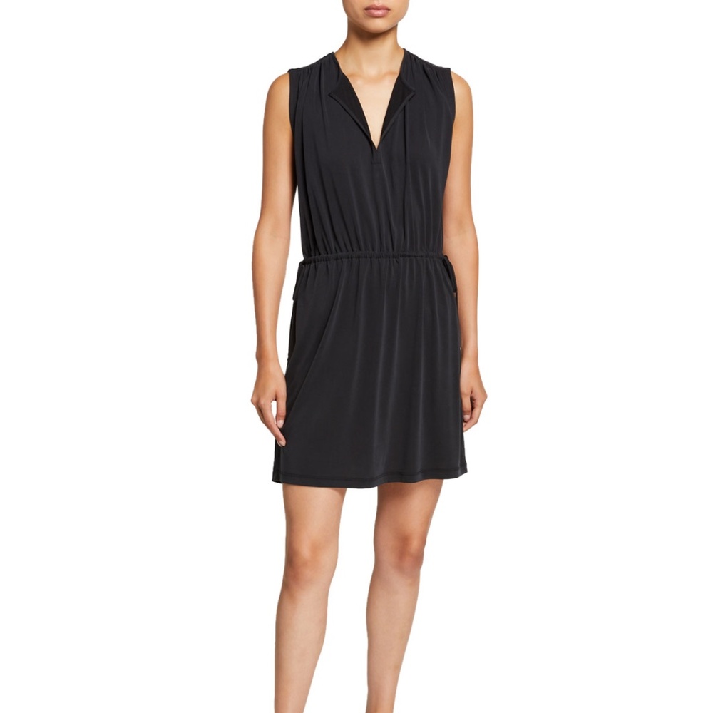 NWT Club Monaco Self-tie Waist Sleeveless Dress Black XS / S
